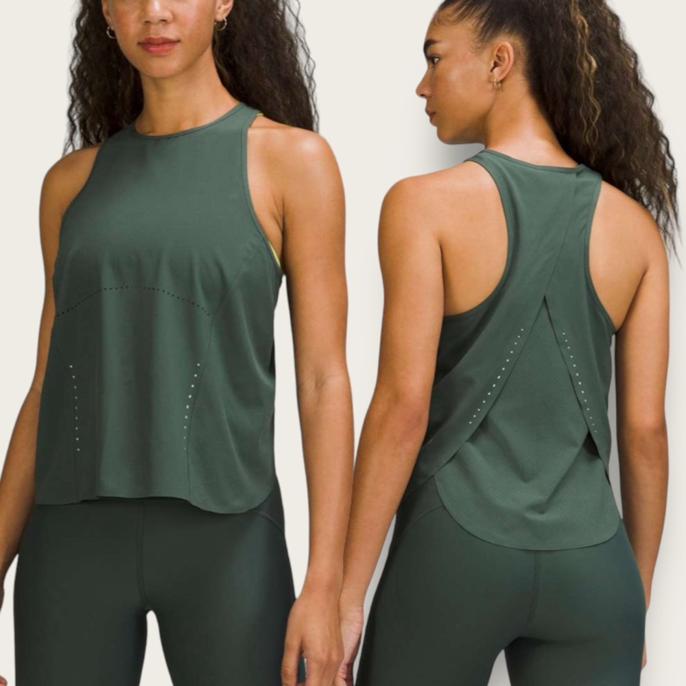 EUC | Lululemon | Swift Ventilated Racerback Running Tank | Green | Small - Picture 13 of 13